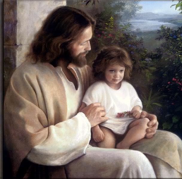 Imagenes de cristo con un niño